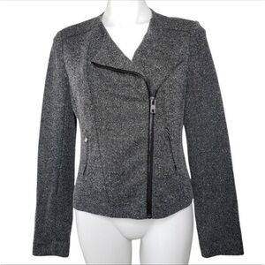 Catherine Malandrino Women’s asymmetrical Gray Zip Jacket capsule grunge Size XL